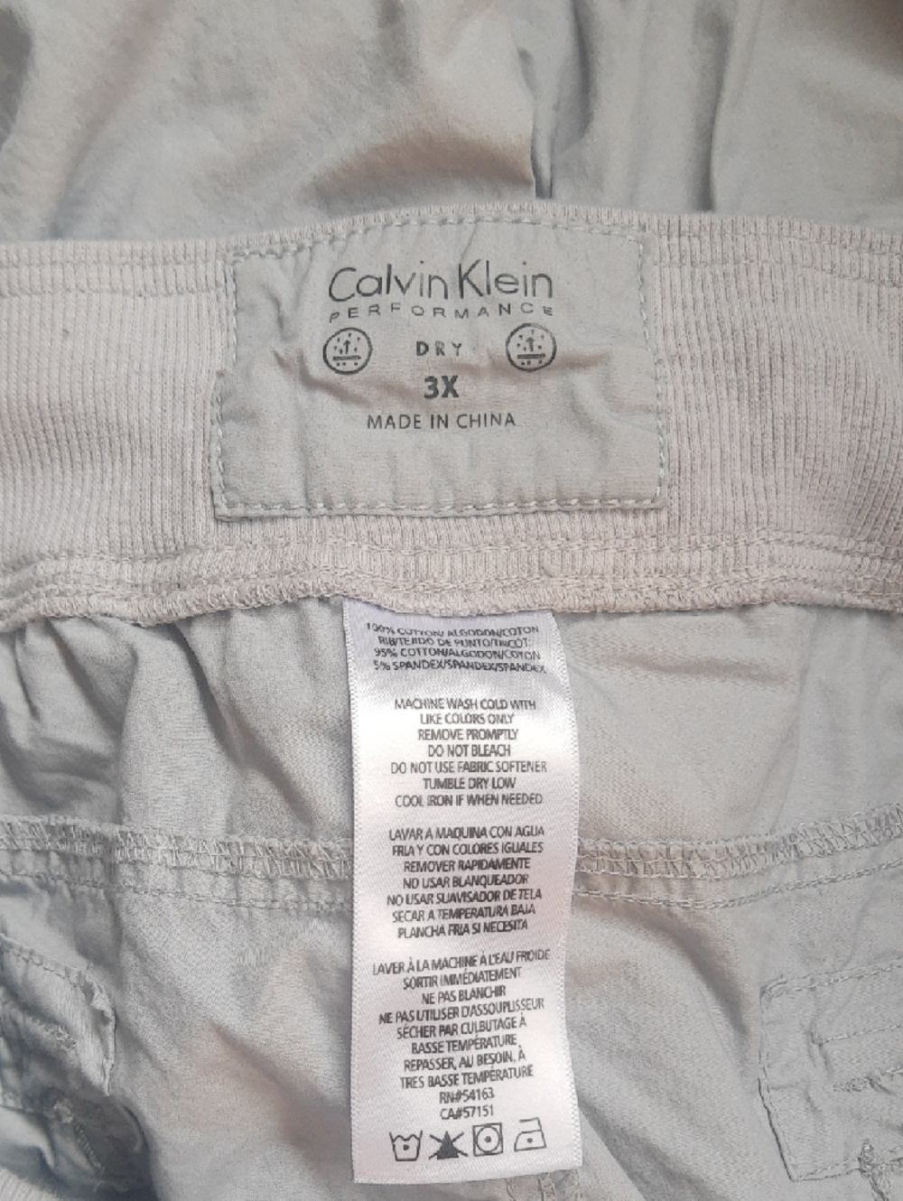 Calvin Klein Light Gray Cargo Capri Drawstring Pants - Picture 2 of 6